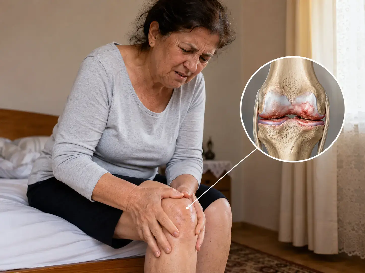 A la mujer le resulta difícil inclinarse por el dolor articular